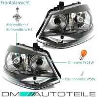 H4 Scheinwerfer Paar vorne +XL Birnen SET für VW Polo V