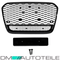 Sport Honeycomb Kidney Front Grille Black Gloss fits on Audi