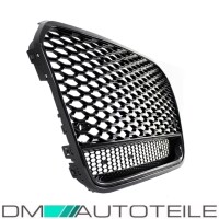 Sport Honeycomb Kidney Front Grille Black Gloss fits on Audi