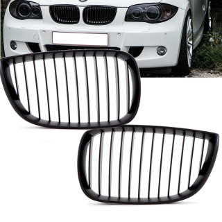 Performance Kühlergrill für BMW 1er E87 / E81 Vorfacelift in Schwarz Matt