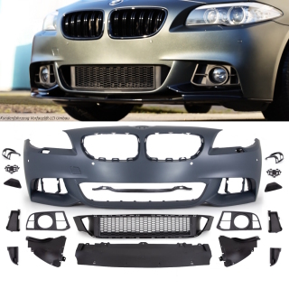 ABS Sport Front Bumper primed+Accessoires fits on BMW 5 F10 F11 Facelift LCI M-Sport up 2013