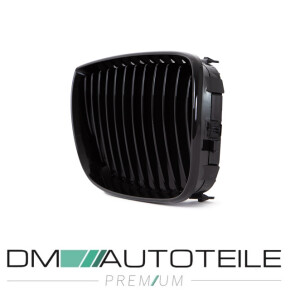 Performance Kühlergrill für BMW 1er E87 / E81 Vorfacelift mit M-Paket in Schwarz Glanz 