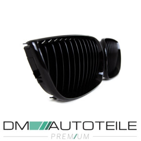 Performance Kühlergrill für BMW 1er E87 / E81 Vorfacelift mit M-Paket in Schwarz Glanz 