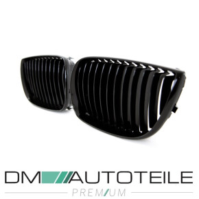 Performance Kühlergrill für BMW 1er E87 / E81 Vorfacelift mit M-Paket in Schwarz Glanz 