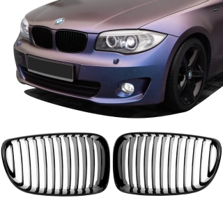 Performance Kühlergrill für BMW 1er E87 / E82 / E88 LCI Facelift in Schwarz Hochglanz