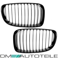 Set of Performance Kidney Front Grille Black Gloss fits BMW 