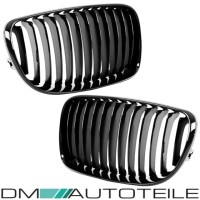 Set of Performance Kidney Front Grille Black Gloss fits BMW 