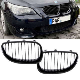 Sport-Performance Kühlergrill für BMW 5er E60 / E61 auch für LCI Facelift in Schwarz Glanz