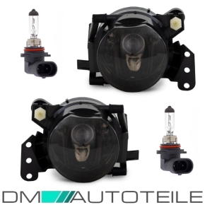 Set Fog Lights Lamps Black Smoke Hb4 fits on BMW E60 E61 E90 E91 X3 E63 E64 