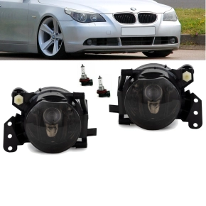 Set Fog Lights Lamps Black Smoke Hb4 fits on BMW E60 E61...