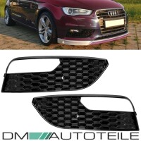 Set Honeycomb Black Gloss Front Grille Kidney+Fog Lights Cov