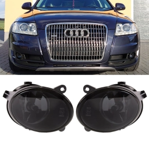 Set H7 Fog Lights Lamps Smoke Black fits Audi A6 4F C6...