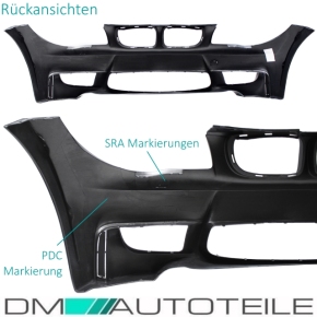 Sport Front Bumper ABS w/o PDC +Fogs Cover and Spoiler  fits on BMW E81 E82 E87 E88 