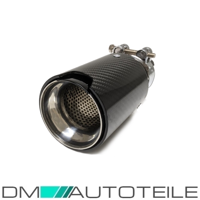56-59mm Matt Carbon Fiber Auspuffblenden Endrohr Y Style für BMW