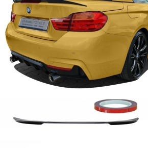 Sport-Performance Rear Trunk Spoiler Lip Black Gloss fits on BMW F33 Convertible without M4