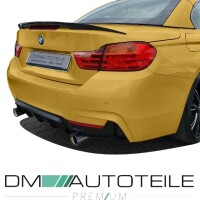 Sport-Performance Rear Trunk Spoiler Lip Black Gloss fits on