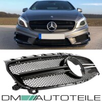 Sport Kidney Front Grille Black Gloss fits Mercedes W176 12-