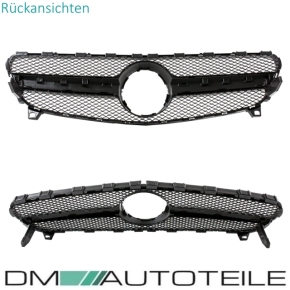 Kidney Front Grille Black Gloss fits on Mercedes W176 w/o AMG A45 Facelift 15-19