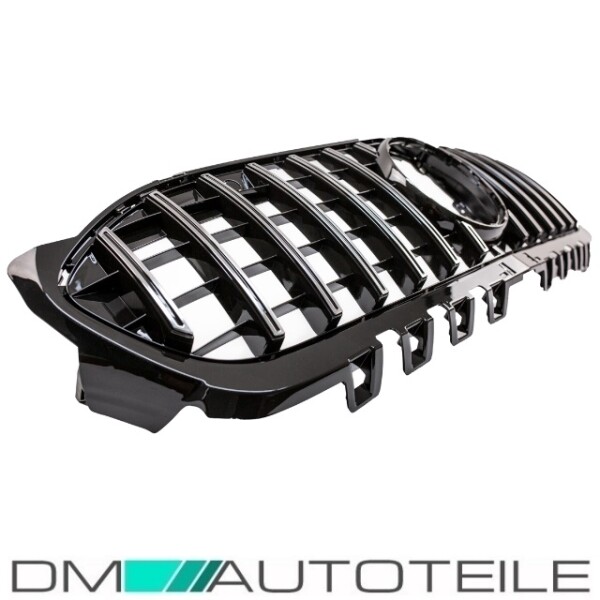 Kühlergrill Schwarz Chrom Passt Für Mercedes A-Klasse W177 Bj Ab 2018 Ohne Kamera Loch Auf Sport Panamericana Gt~6