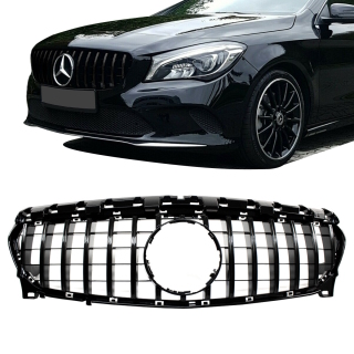 Kidney Front Grille Black fits on Mercedes CLA 117 X117 Facelift 16-19 to Sport-Panamericana GT 