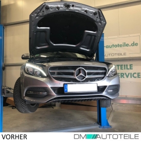 Wabendesign Kühlergrill Silber passt für Mercedes W205 C-Klasse nicht C63 AMG bj 14-18 ohne Kamera