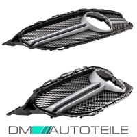 Kidney Front Grille Black Silver fits on Mercedes C-Class W2