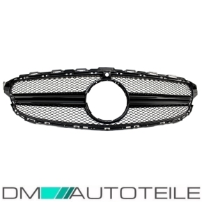 Sport Front Radiator Grille black gloss+ camera fits on Mercedes W205 S205 14-18 w/o C63 AMG