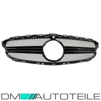 Sport Front Radiator Grille black gloss+ camera fits on Merc