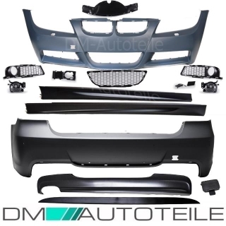 Bumper Body Kit Front rear Side Skirts without park assist fits on BMW E90 up 05-08 Standard or M-Sport+ accessories
