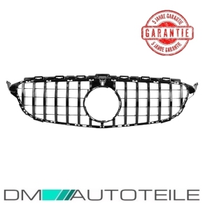 Panamericana-Kühlergrill für Mercedes C-Klasse W205 / S205 in Schwarz Glanz 
