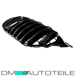 Panamericana-Kühlergrill für Mercedes C-Klasse W205 / S205 in Schwarz Glanz 
