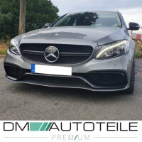 Facelift Kidney Front Grille Sport Black fits on Mercedes C-
