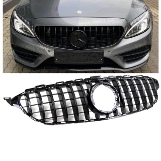 Heckspoiler Lippe schwarz glanz Obsidian passt für Mercedes W205 C205 nur  Coupe ab Bj 2015 ABS +3M Tape