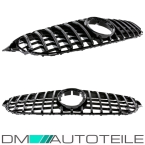 Sport Kidney Front Grille Black fits on Mercedes C-Class W205 Facelift up 2018 to Panamericana GT 