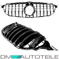  Kidney Front Grille Black fits Mercedes C-Class W205 +Camer