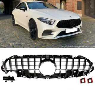 Radiator Front Grille Black Gloss fits Mercedes CLS C257 up 2018 to Sport-Panamericana GT 
