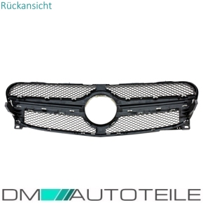 Sport Kidney Front Grille Black Silver Alu Matt fits on Mercedes GLA X156 w/o AMG 45 up 13-16