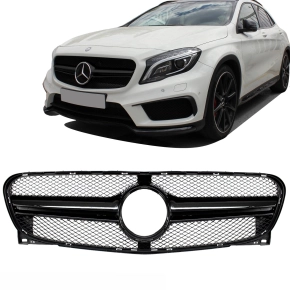 Kühlergrill Schwarz Glanz passt für Mercedes...