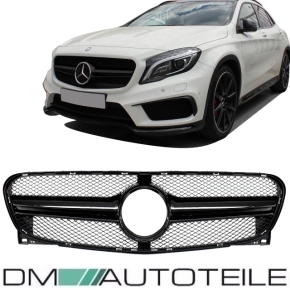 Kühlergrill Schwarz Glanz passt für Mercedes GLA X156 auch AMG Bj 13-16