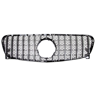 Kidney Front Grille Black Chrome fits on GLA X156 up 2013-2017 to Panamericana GT 