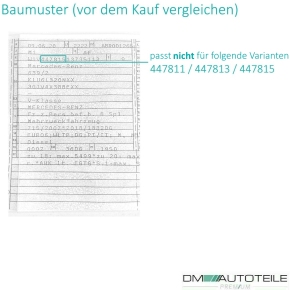 Front Grille Black Gloss fits Mercedes V-Class Vito W447 to Sport-Panamericana GT 