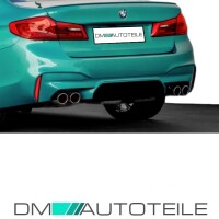 Rear Bumper Duplex Diffusor Black Matt fits on BMW 5-Series 