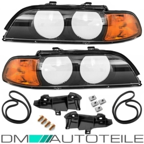 Scheinwerferglas SET + PVC Werkzeug passt für BMW E39 Limousine Touring 95-00