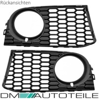 Set Front Grille Fogs Cover Black Gloss Shadow fits BMW 5-Se