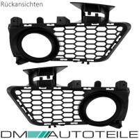 Set Shadow Line Black Gloss Front Grille Fogs Cover fits BMW