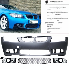 Sport-Performance Frontstoßstange / Frontschürze vorne für BMW 3er E90 / E91 ohne PDC mit ABE