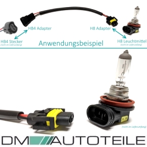Adapter SET HB4 auf H8 / H11 Stecker für Nebelscheinwerfer