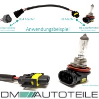 Adapter SET HB4 auf H8 / H11 Stecker für Nebelscheinwer