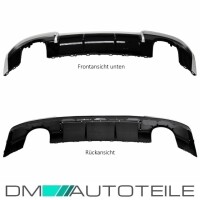 Sport Heckdiffusor hochglanz Schwarz + Silber passt für