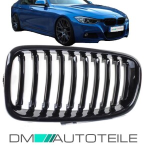 Set Kühlergrill Grill Schwarz Glanz lackiert (RE + LI )passt für BMW 3er F30 F31